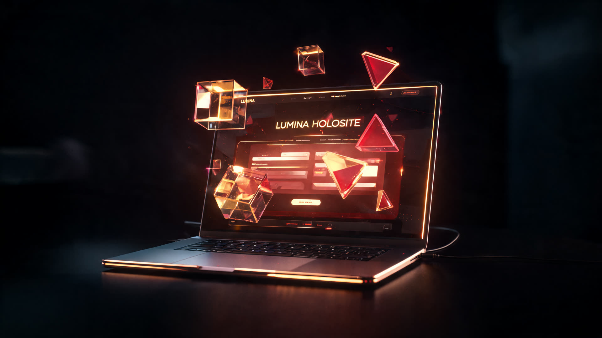 Premium 3D Website Design – holografische UI